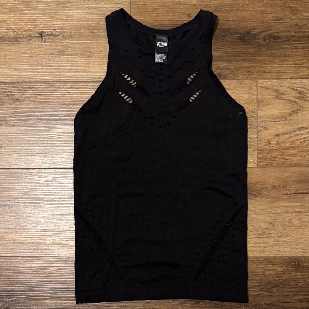 Victoria's Secret Sport Black Cut Out Tank Top